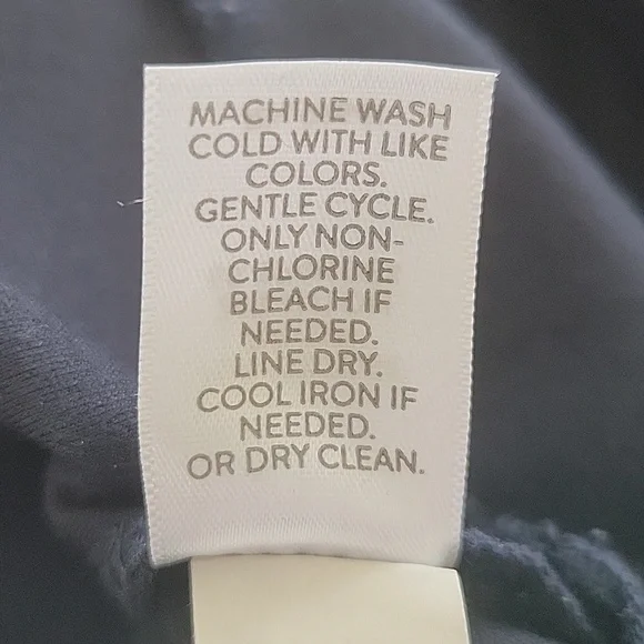 J Jill Navy Blue Ponte Ruffle Wrap Dress Size Medium Petite MP - Picture 10 of 10